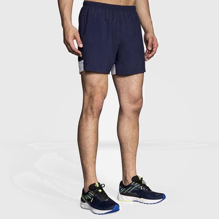 Brooks Go-To 5 NZ - Men's Running Shorts - Blue (93576-AOSI)